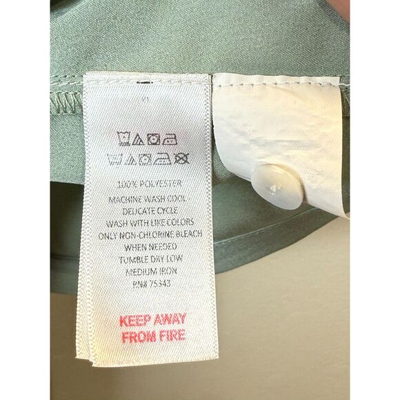 Jason Wu Women's Size Medium Green Satin Sleepshirt & Pajama Pants 2-Piece Set - Picture 8 of 10